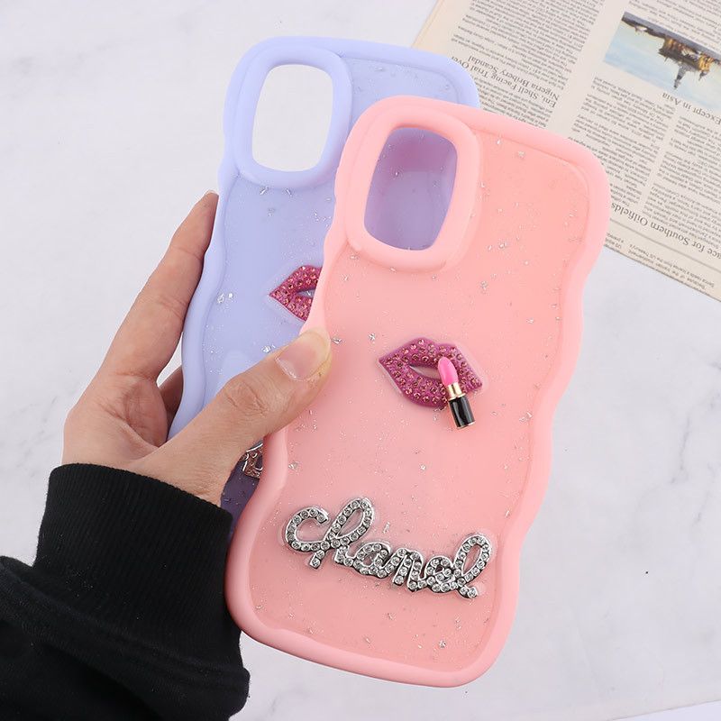 قاب موج دار سامسونگ طرح Chanel صورتی  Galaxy A32 5G