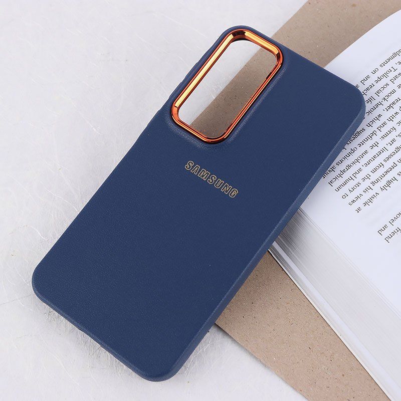 قاب ژله ای سامسونگ دور محافظ متال سورمه ای Galaxy A55