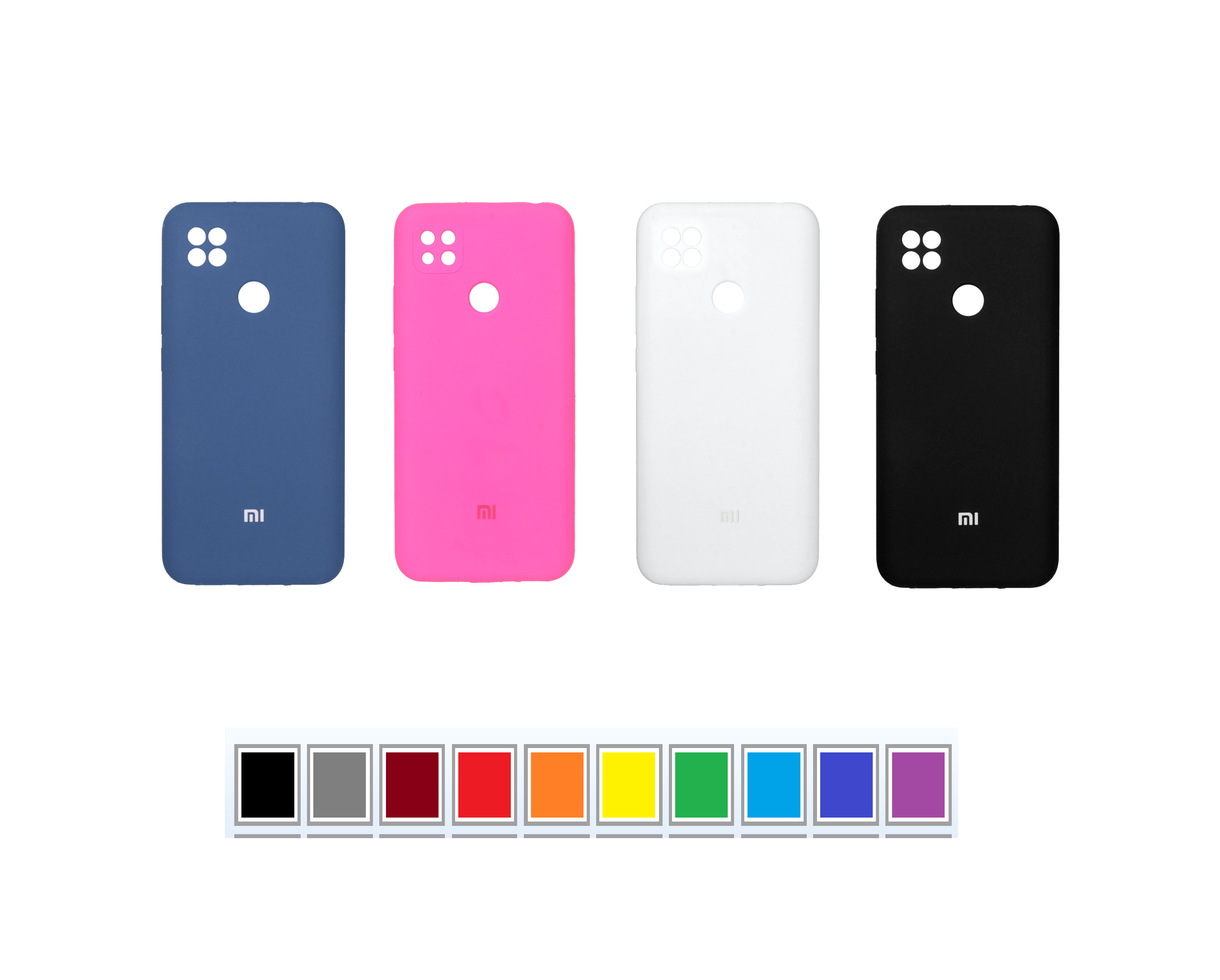 قاب سیلیکونی پاک کنی محافظ لنزدار اورجینال Xiaomi Redmi 10A / Redmi 9C / Poco C31
