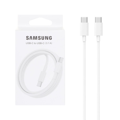 کابل شارژ Samsung Type-C to Type-C 3.1A - سفید (پک دار) - SMO